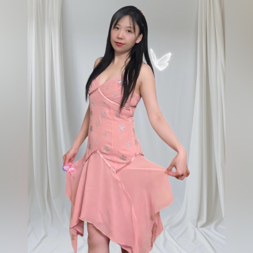 🌸Betsey Johnson Rare Vintage Star Slip Dress – Iconic Y2K Dreamwear ✨ - Picture 2 of 13